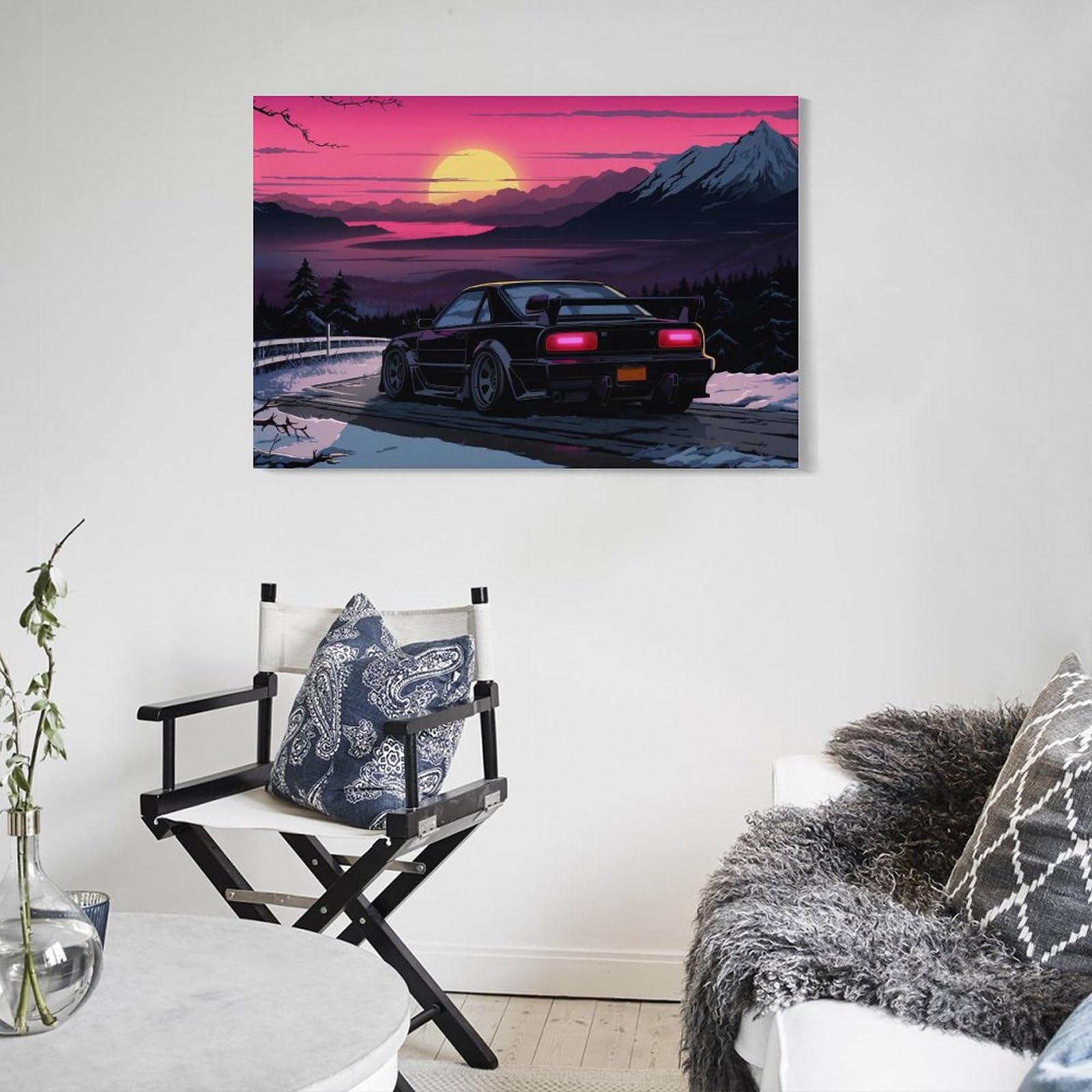 Amazon.com: Jdm Anime Sunset Japanese Car S13 Car Posters & Prints